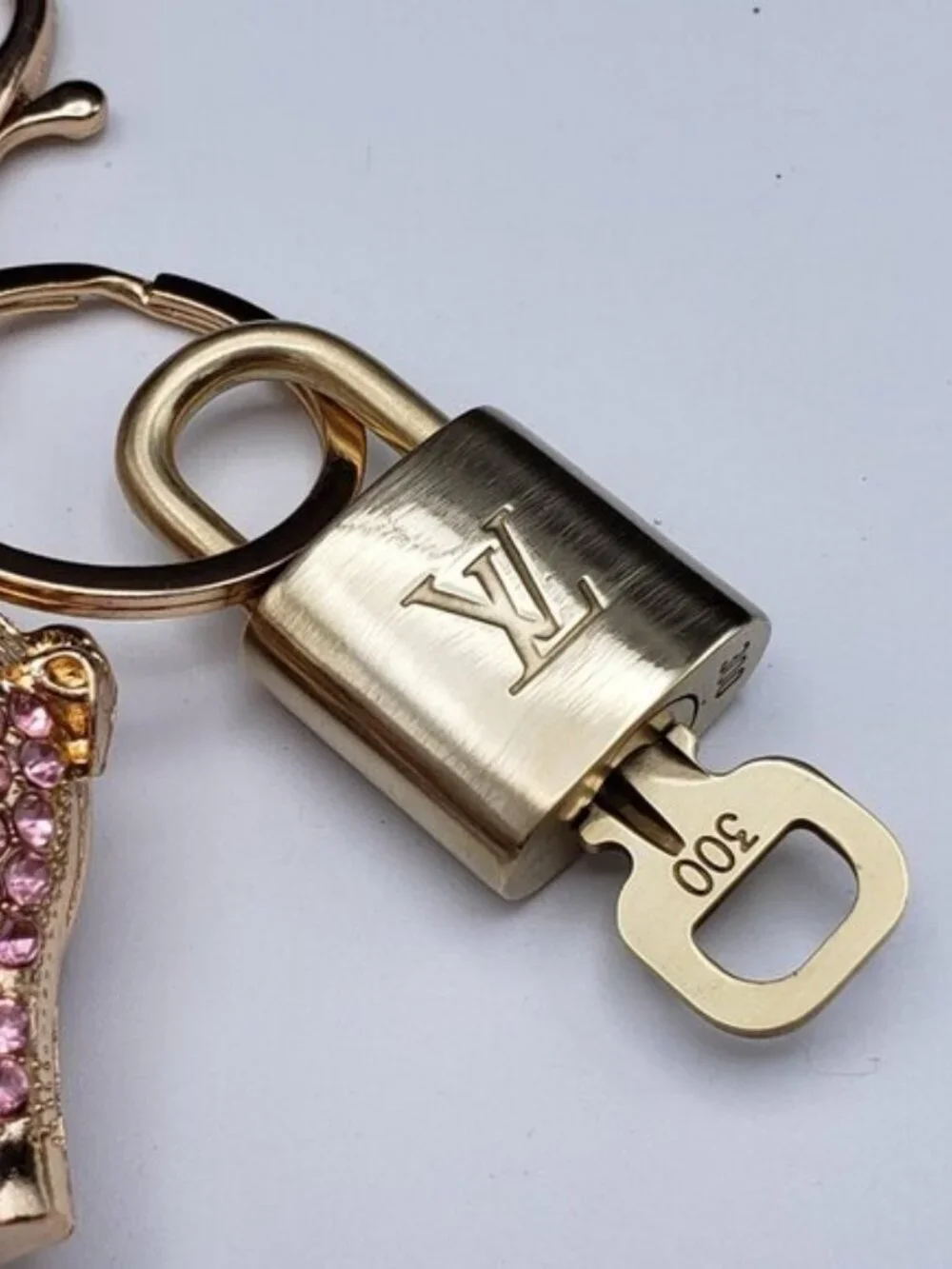 LV Gold Padlock & Key 🔒 Authentic Louis Vuitton Bag Unbranded Elephant Charm